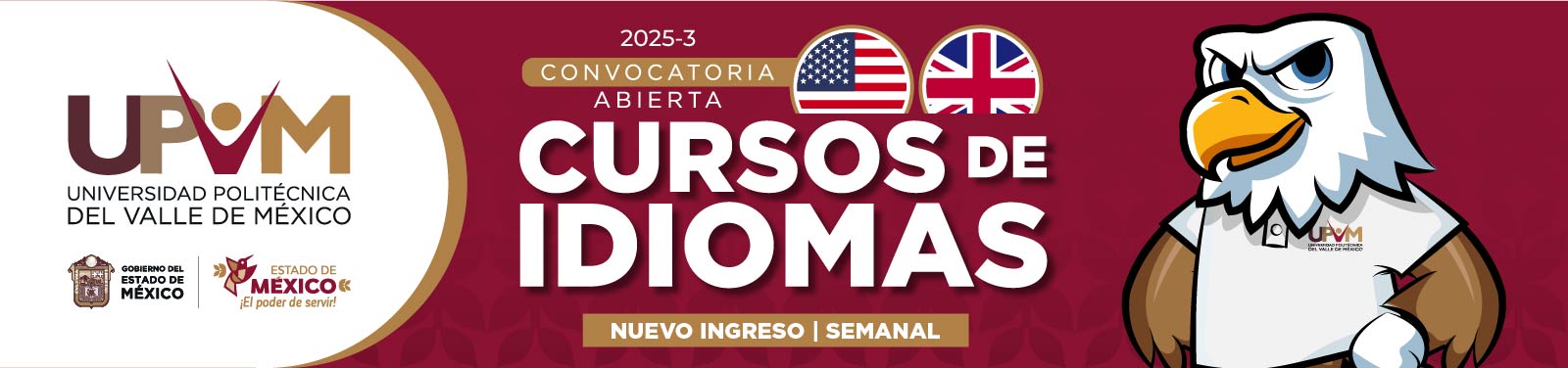 Nuevo ingreso cursos de idiomas 2025-3 semanal